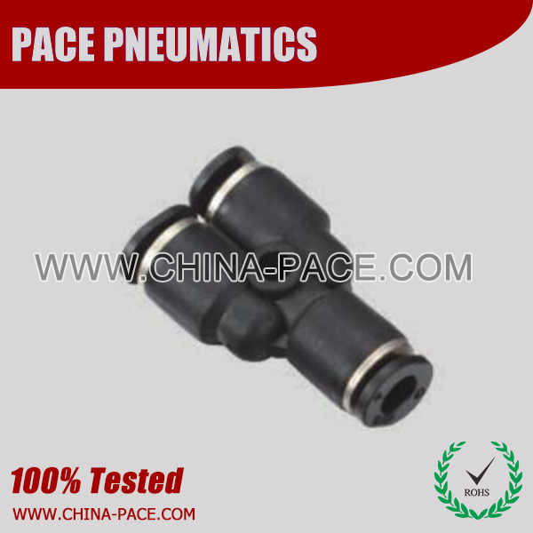 Compact Union Y One Touch Fittings,Compact One Touch Fitting, Miniature Pneumatic Fittings, Air Fittings, one touch tube fittings, Pneumatic Fitting, Nickel Plated Brass Push in Fittings